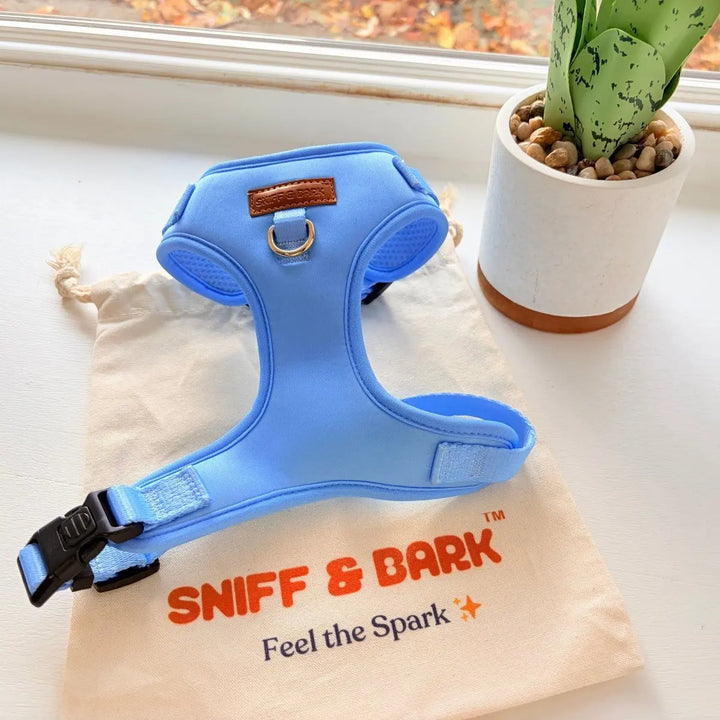 Baby Blue No Pull Harness – Adjustable Bliss (D Ring) – Sniff & Bark dog accessory