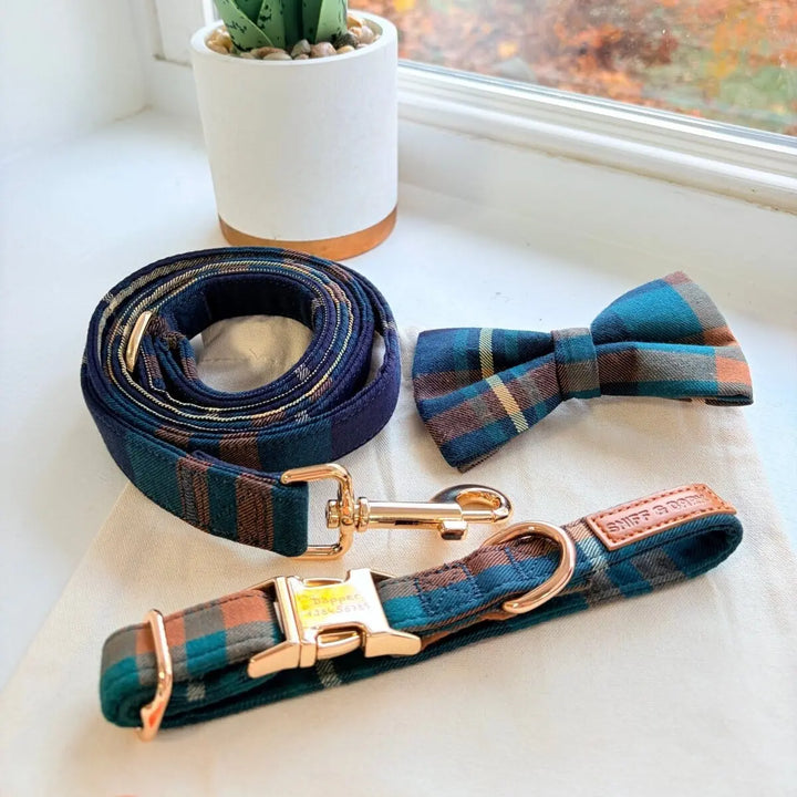 Gentleman Signature Band™ + Slide-On Dappertie™ + Joyline™ Bowtie Collar & Leash Set Sniff & Bark™