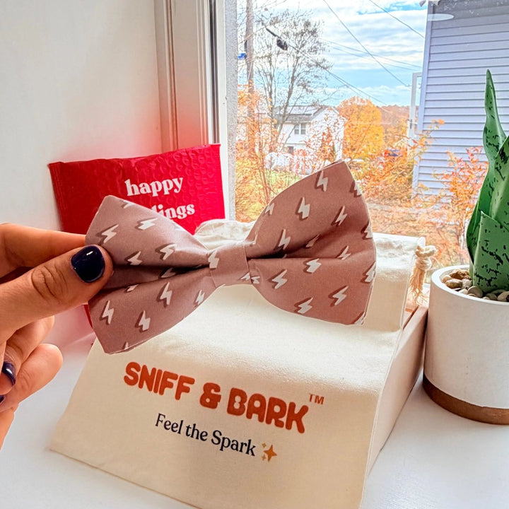 Lightnings Dappertie – Sleek Slide-On Bowtie – Sniff & Bark dog accessory