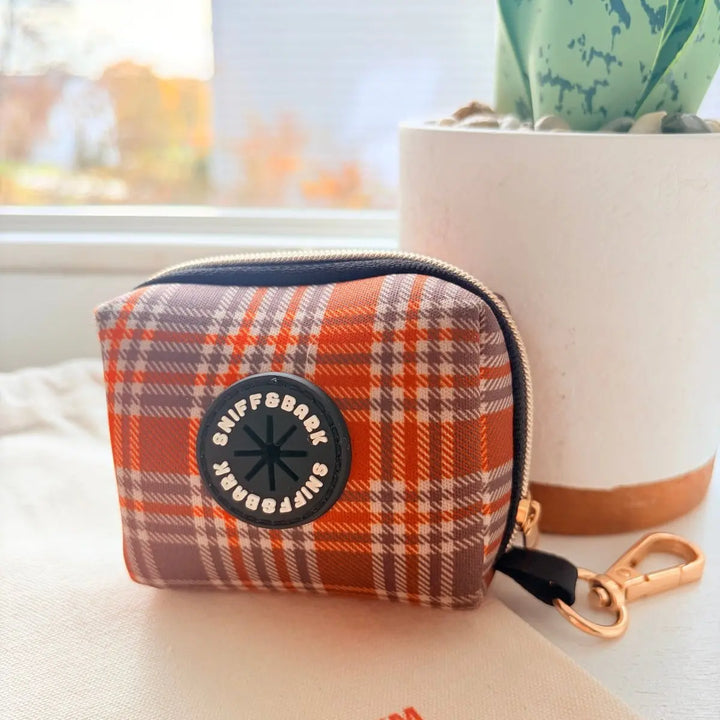 Maple Plaid GlamGo – Poop Bag Case – Posh Exits – Sniff & Bark dog accessory