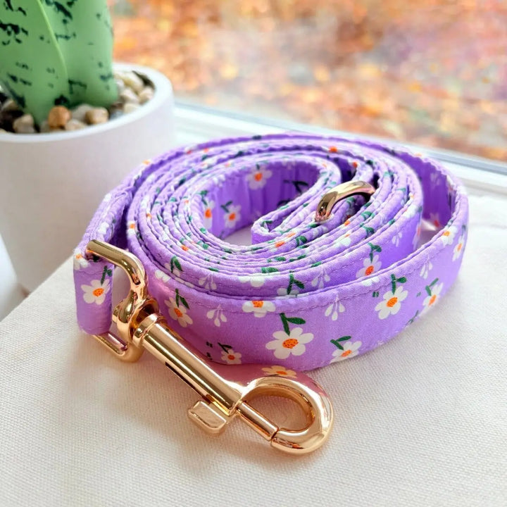 Purple Daisy Joyline™ Leash – 100 % Cotton Shell Leash Sniff & Bark™