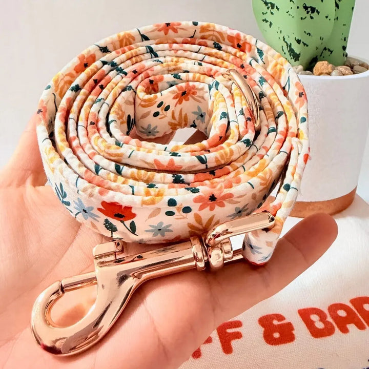Yellow Floral Signature Band™ + Slide-On Bloomtie™ + Joyline™ Flower Collar & Leash Set Sniff & Bark™