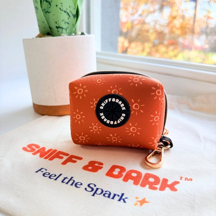 Amber Suns GlamGo™ – Poop Bag Case – Posh Exits Poop Bag Holder Sniff & Bark™