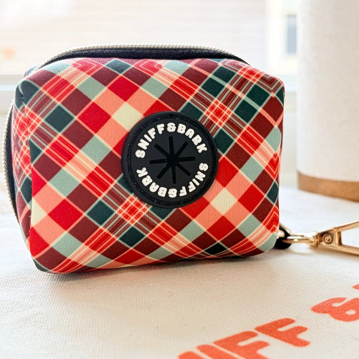 Garent Plaid GlamGo™ – Poop Bag Case – Posh Exits poop Sniff & Bark™