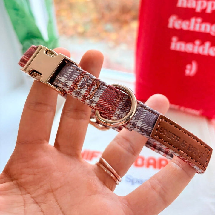 Maple Plaid Signature Band™ - Crafted Collar Collar Only Sniff & Bark™