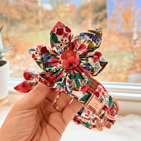 Morning Floral Signature Band™ + Slide-On Bloomtie™ Flower Collar Sniff & Bark™ 