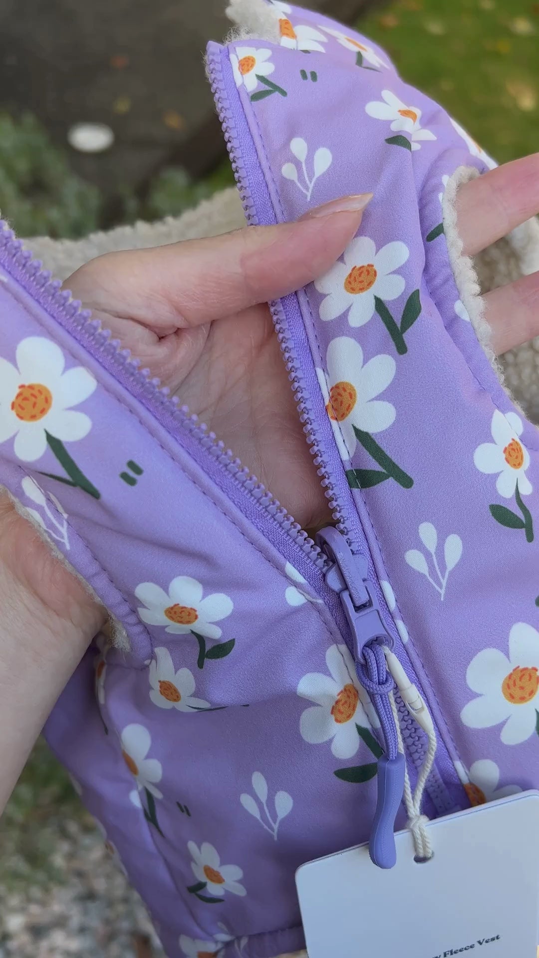 Purple Daisy Reversible Cozy Fleece Vest™
