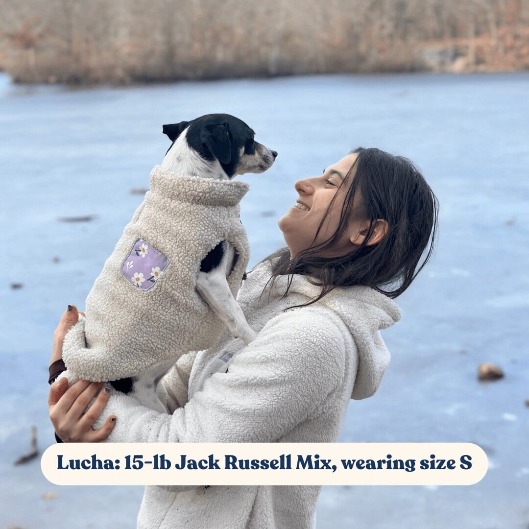 Purple Daisy Reversible Cozy Fleece Vest™ Cozy Fleece Sniff & Bark™ 