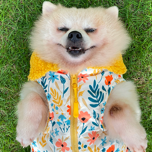 Yellow Floral Reversible Cozy Fleece Vest™