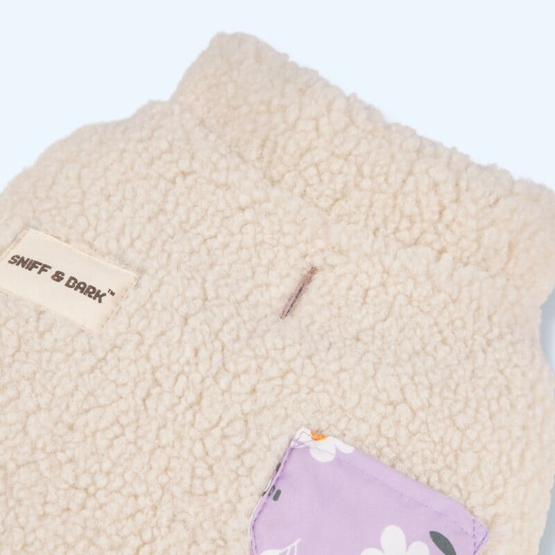 Purple Daisy Reversible Cozy Fleece Vest™ Cozy Fleece Sniff & Bark™ 