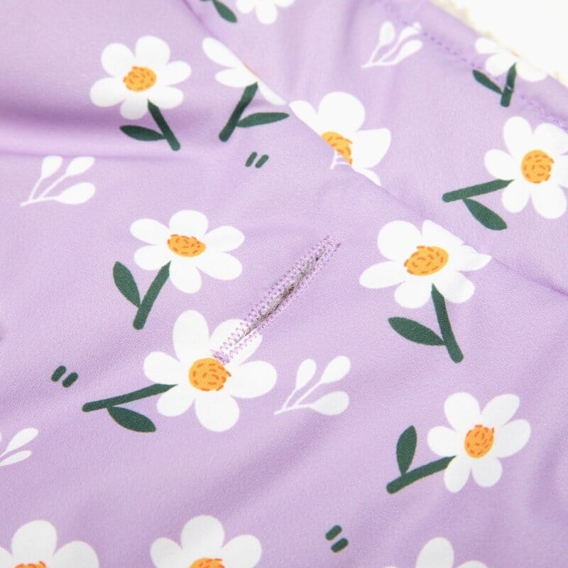 Purple Daisy Reversible Cozy Fleece Vest™ Cozy Fleece Sniff & Bark™ 