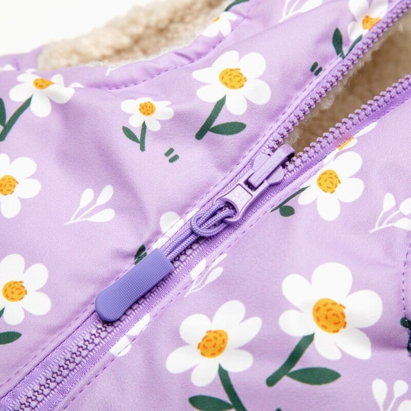 Purple Daisy Reversible Cozy Fleece Vest™ Cozy Fleece Sniff & Bark™ 