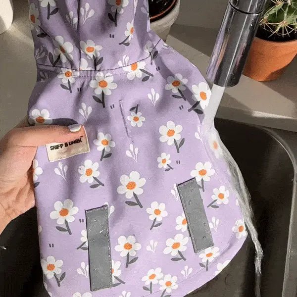 Purple Daisy Reversible Zoomies Rain Vest™ Zoomies Rain Vest Sniff & Bark™ 